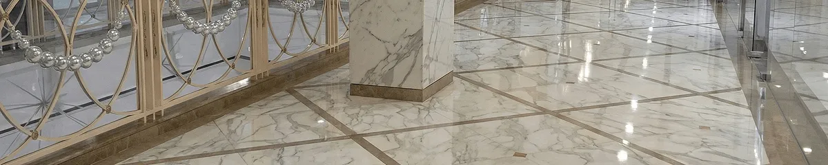 Beautiful marble floor professionally installed in Charlotte, NC