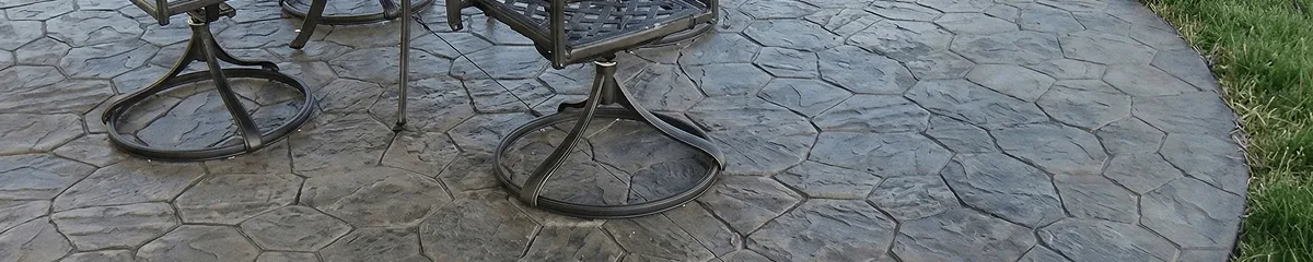 Garden relaxation area with professionally installed stone flooring in Charlotte NC